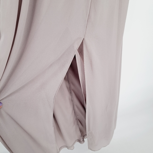 TFNC Wedding Halter Chiffon Maxi Dress In Microchip UK Size 6 US Size 2 - Picture 8 of 15